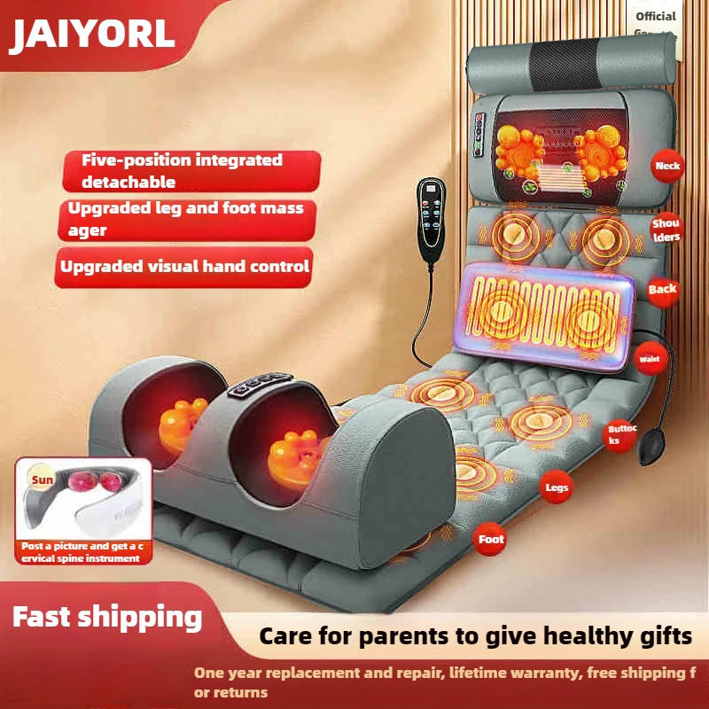 Electric Full Body Massage Mattress With Heating Hand Control.