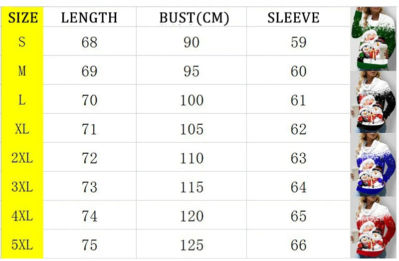 Women's Sweatshirt 3D Prints Christmas Theme Kawaii Graphics Long Sleeve T Shirt