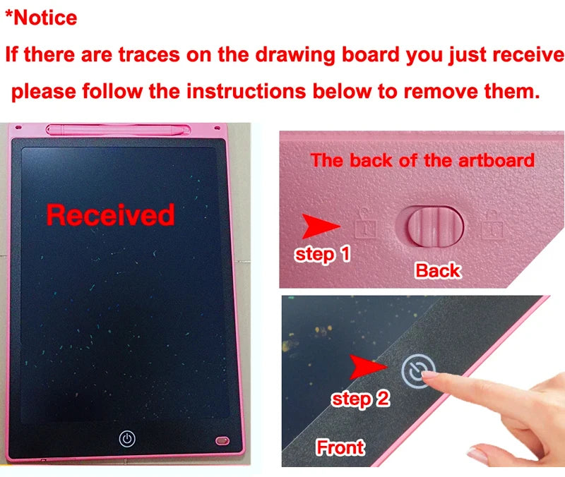 LCD Drawing Tablet 8.5/10/12/16 Inch – Cartoon Digital Writing Board, Creative Toy Gift for Kids Ages 3–8