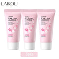 LAIKOU Sakura Cleanser Gentle Deep Cleaning Oil Control Moisturizing Shrink Pores Face Skin Care.