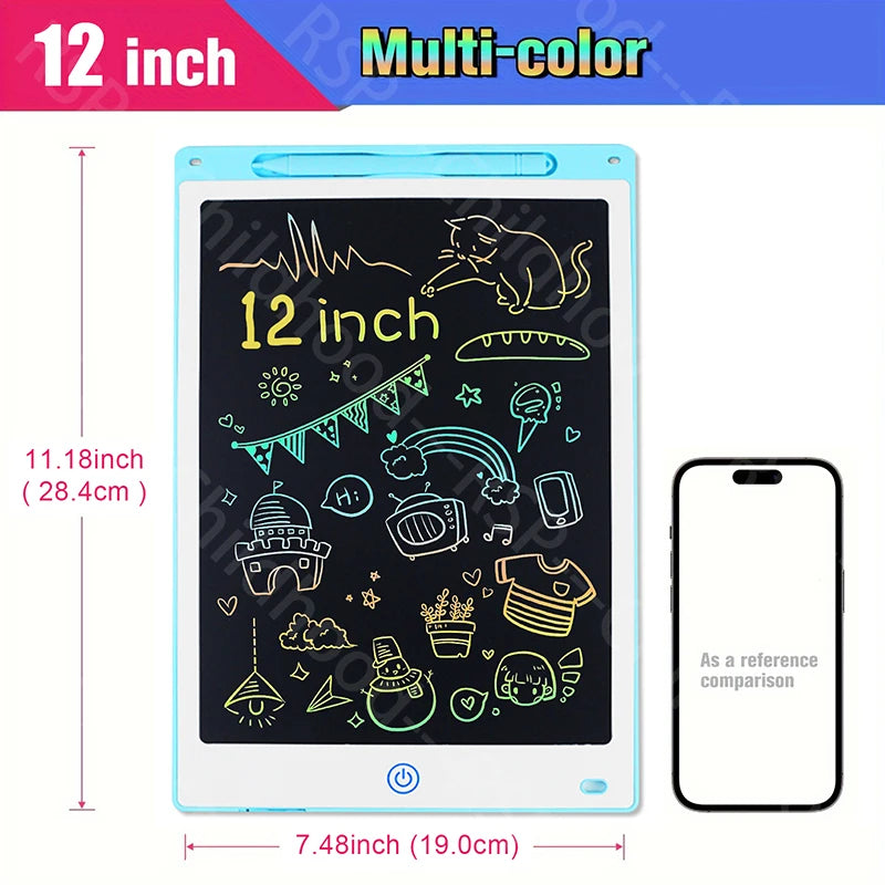 12-Inch Premium LCD Writing Tablet – Electronic Handwriting Board and Digital Drawing Pad for Kids’ Creative Learning and Fun