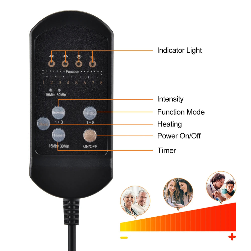 Electric Back Massager Infrared Full-Body Massage Chair.