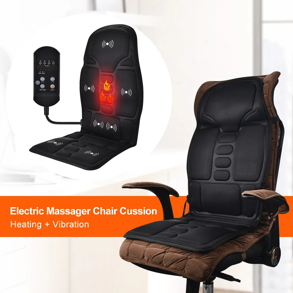 Electric Back Massager Infrared Full-Body Massage Chair.