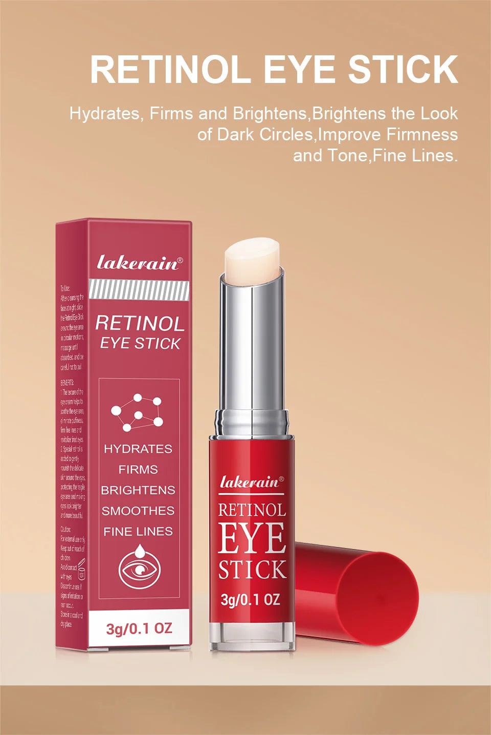 Retinol Eye Cream Lightening Dark Circles Firming Skin Instant Eye Repair Serum Stick