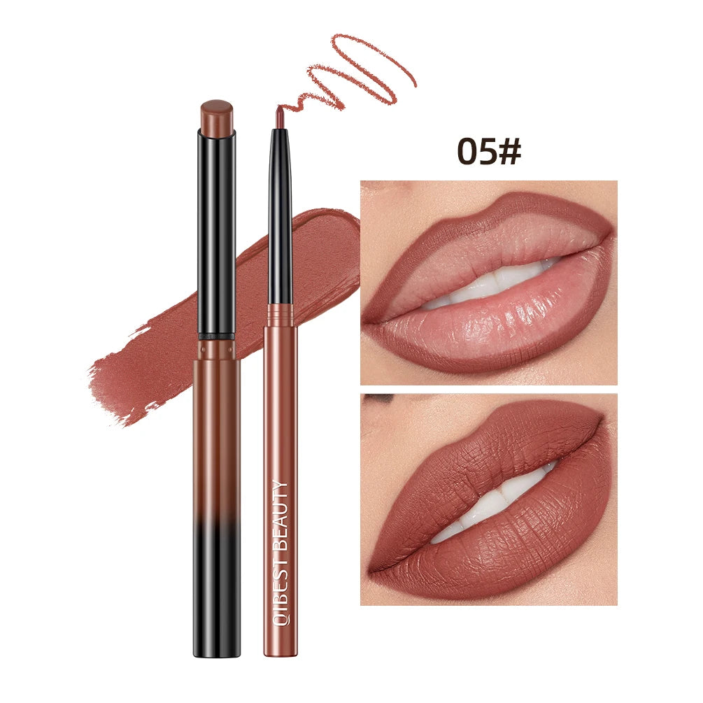 Lipstick Lipliner Pen Set Matte Velvet Lip Liner Pencil