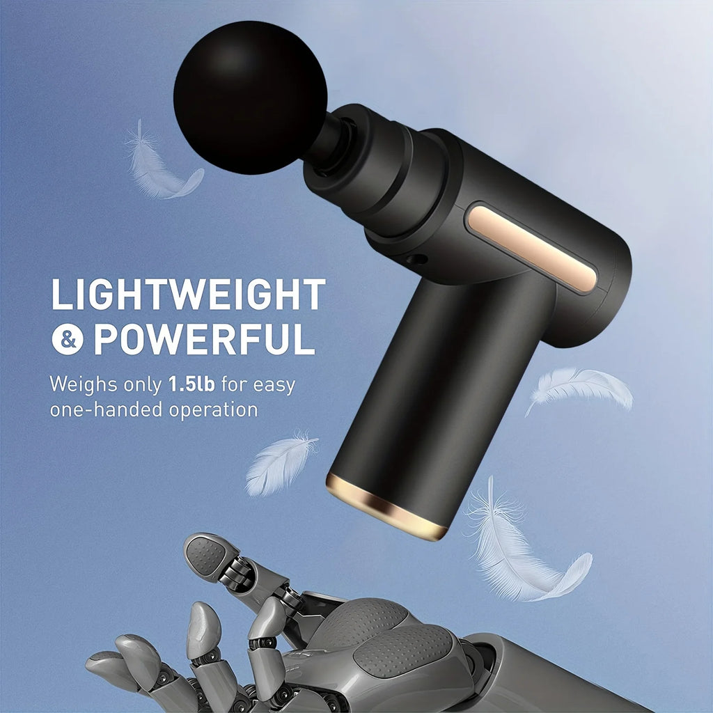 10/30-Speed Precision Massage Gun for Deep Muscle Relief, Advanced Fascia Therapy, Ultra-Quiet Electric Body and Neck Massager for Men and Women