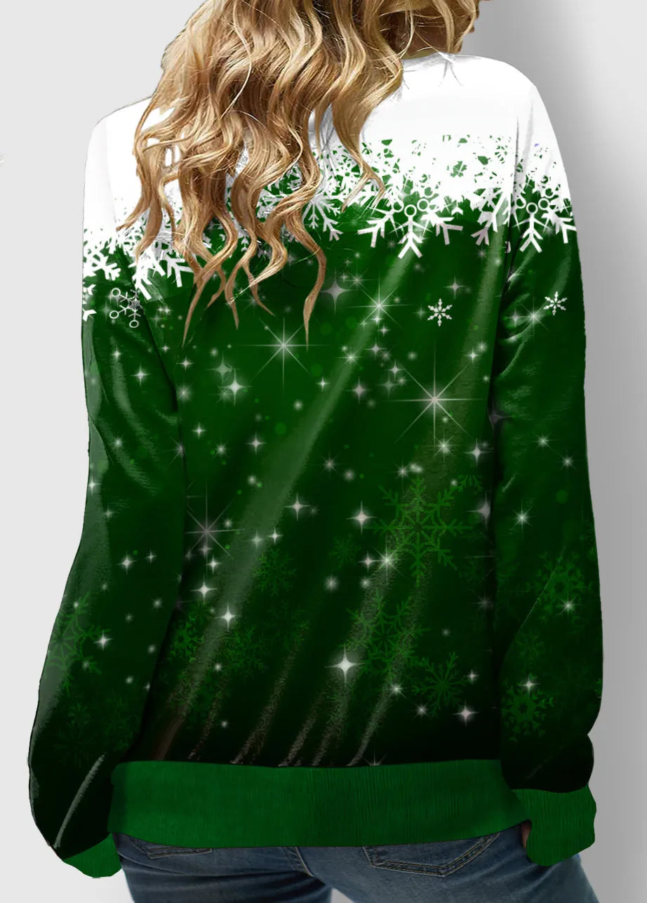 Women's Sweatshirt 3D Prints Christmas Theme Kawaii Graphics Long Sleeve T Shirt