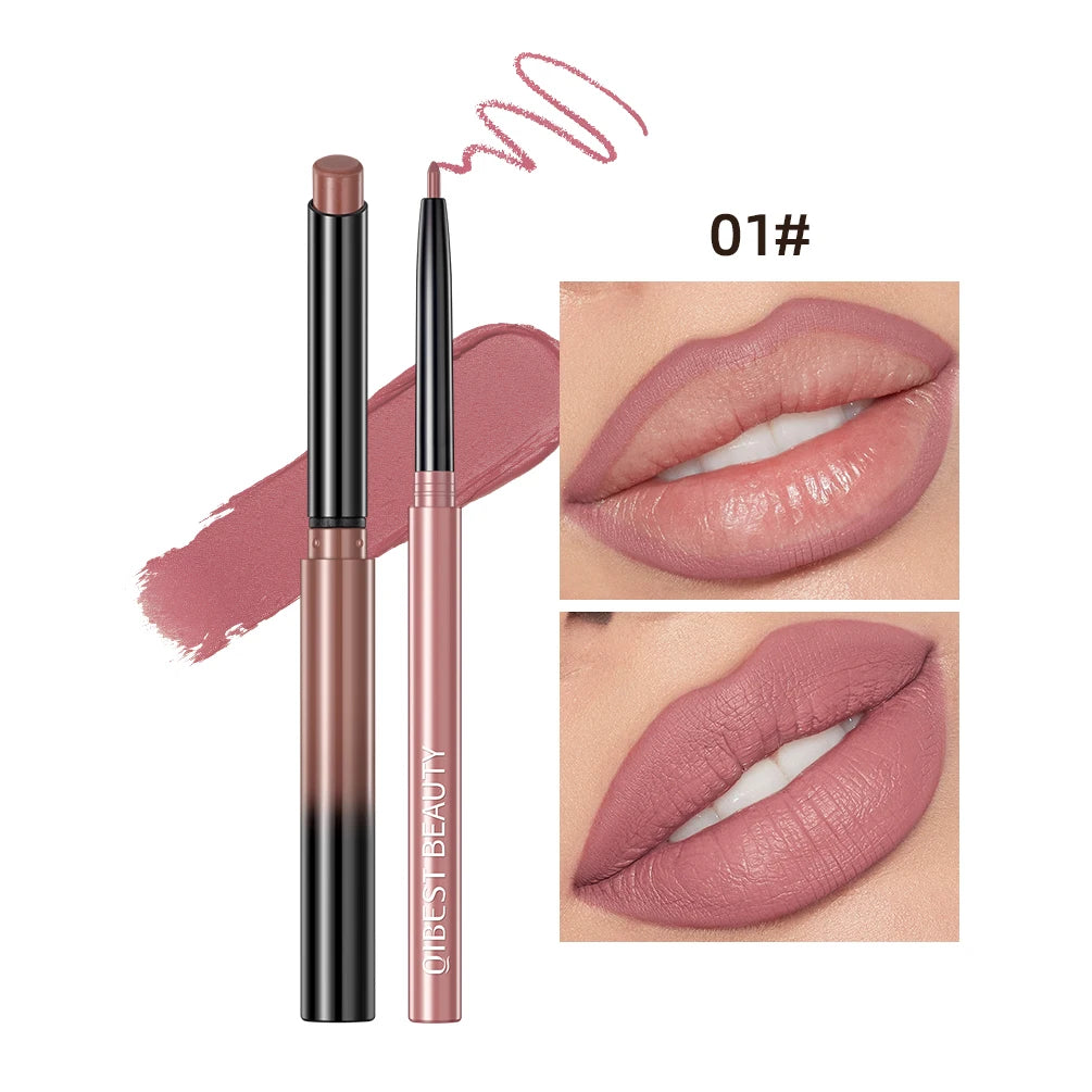 Lipstick Lipliner Pen Set Matte Velvet Lip Liner Pencil