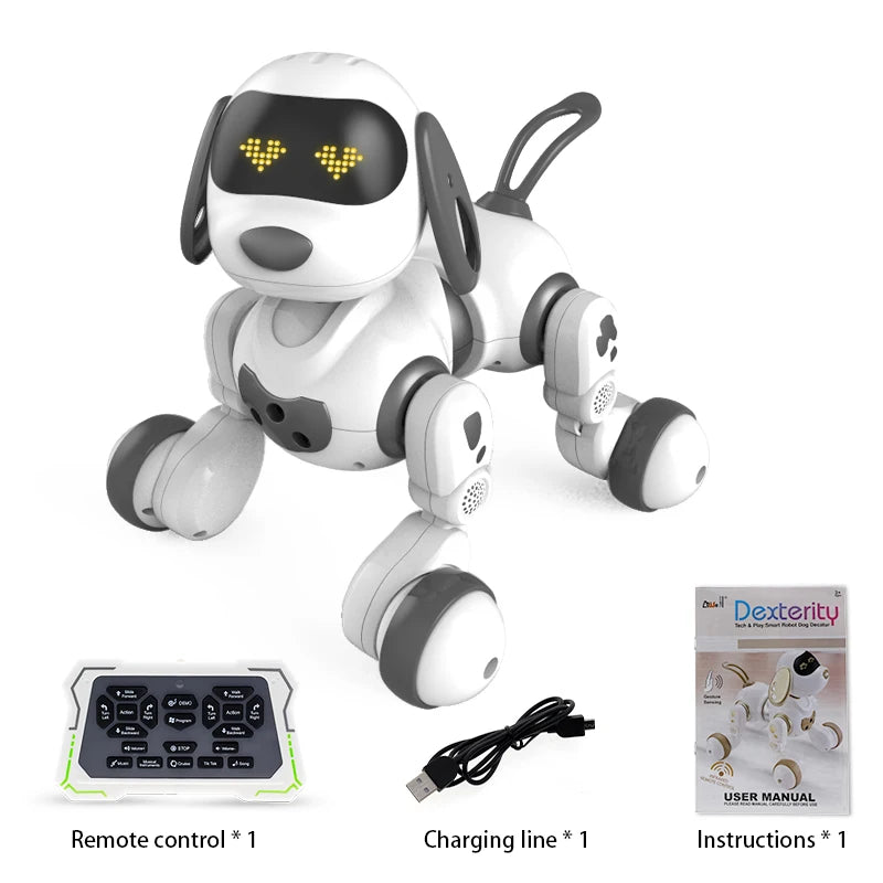 RC Robot Dog – Stunt Moves, Voice Command & Touch-Sense Music Toy for Kids (18011)