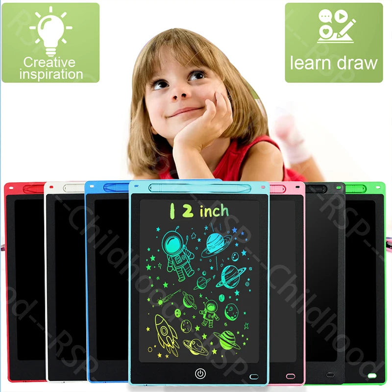 12-Inch Premium LCD Writing Tablet – Electronic Handwriting Board and Digital Drawing Pad for Kids’ Creative Learning and Fun