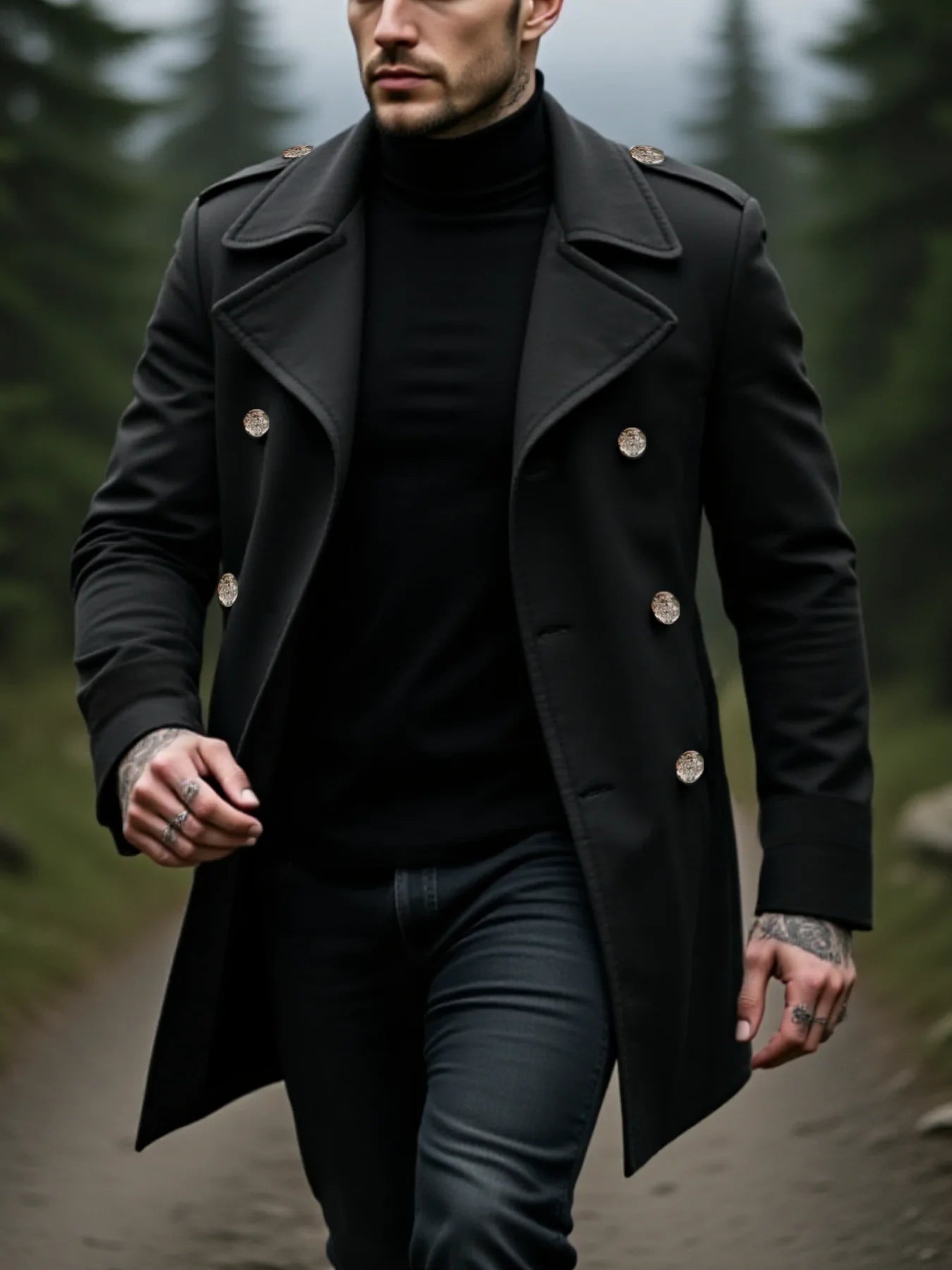 Men’s Winter Wool Coat – Double-Breasted Jacket with Thick Warm Lining (New Arrival)