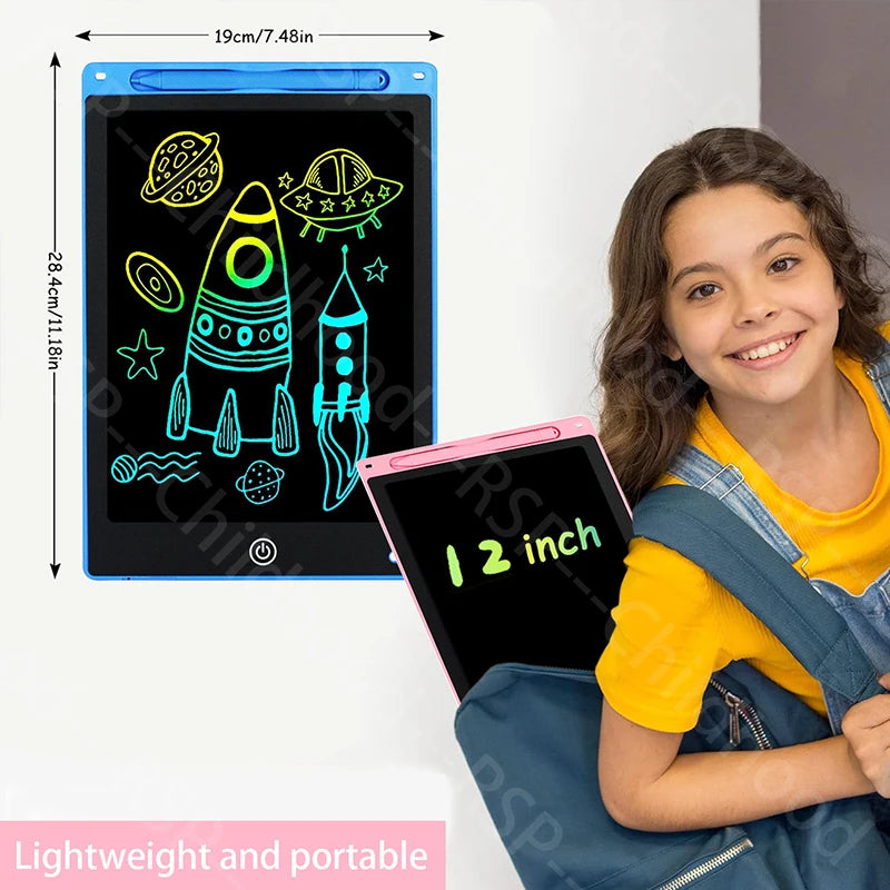12-Inch Premium LCD Writing Tablet – Electronic Handwriting Board and Digital Drawing Pad for Kids’ Creative Learning and Fun