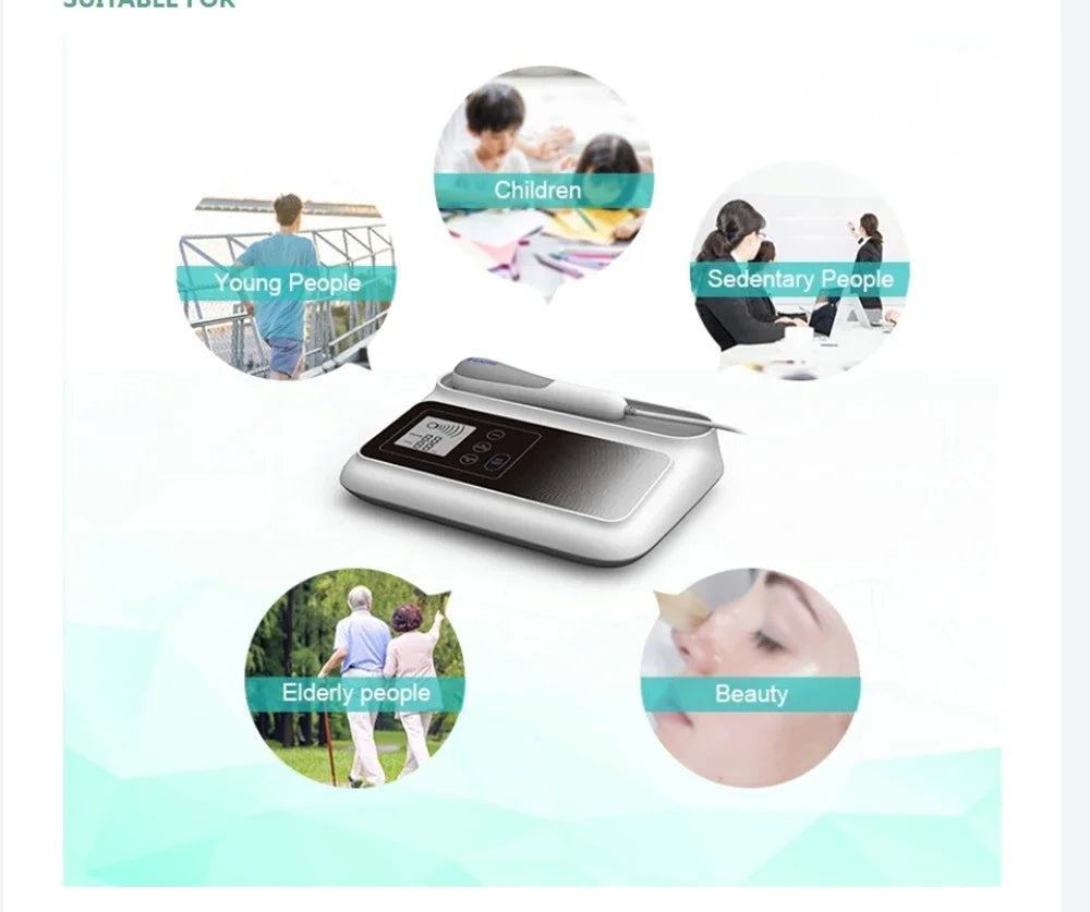 Drug-free ultrasound therapy machine designed to relieve muscle soreness and joint discomfort with digital LCD screen ⚡🧠