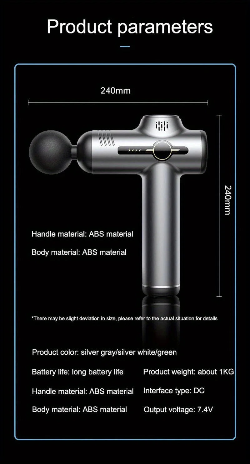 Elite 99-Level Percussion Massage Gun for Deep Muscle Therapy, Quiet Electric Body Massager for Fast Recovery and Pain Relief
