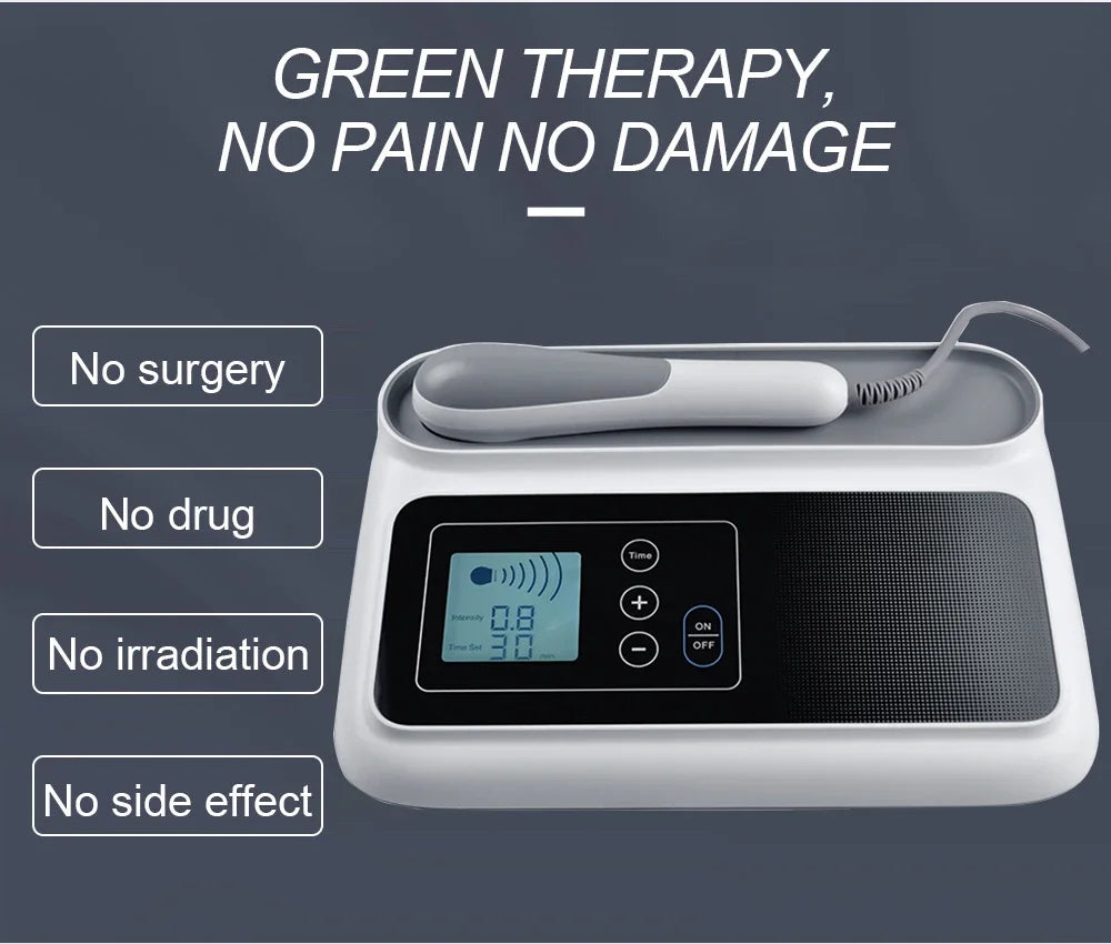 Drug-free ultrasound therapy machine designed to relieve muscle soreness and joint discomfort with digital LCD screen ⚡🧠