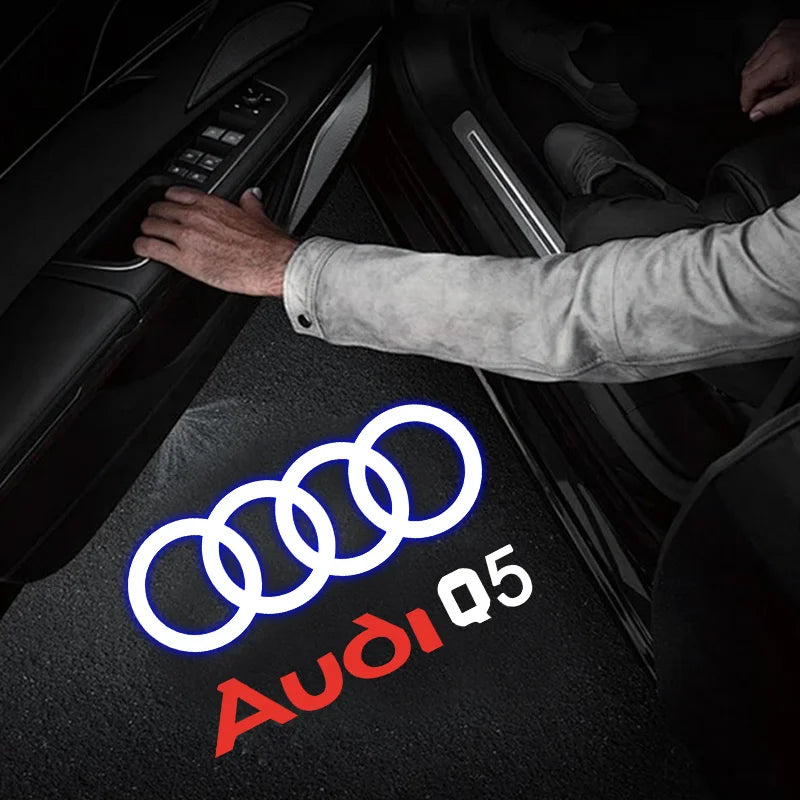 LED Car Door Logo Projector Welcome Light Laser for Audi A1, A3, A4, A5, A6, A7, A8, Q3, Q5, Q7, TT (B5, B6, B7, B8, C5, C6, C7, 8V) Premium Car Accessory