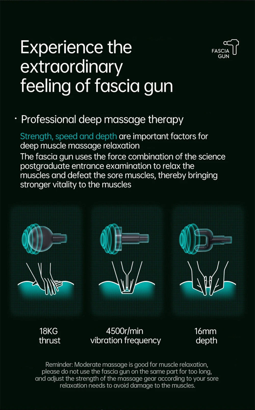 Elite 99-Level Percussion Massage Gun for Deep Muscle Therapy, Quiet Electric Body Massager for Fast Recovery and Pain Relief