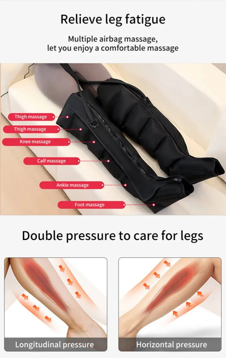 JinKairui Extended Electric Air Compression Leg Massager with Remote Control for Deep Thigh, Calf, and Foot Relaxation 🦵✨