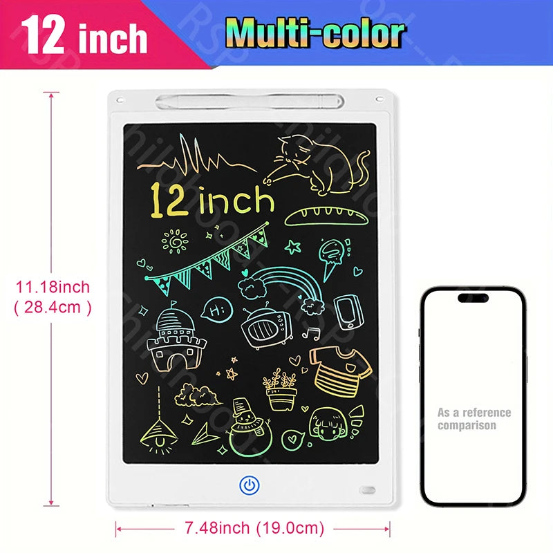12-Inch Premium LCD Writing Tablet – Electronic Handwriting Board and Digital Drawing Pad for Kids’ Creative Learning and Fun
