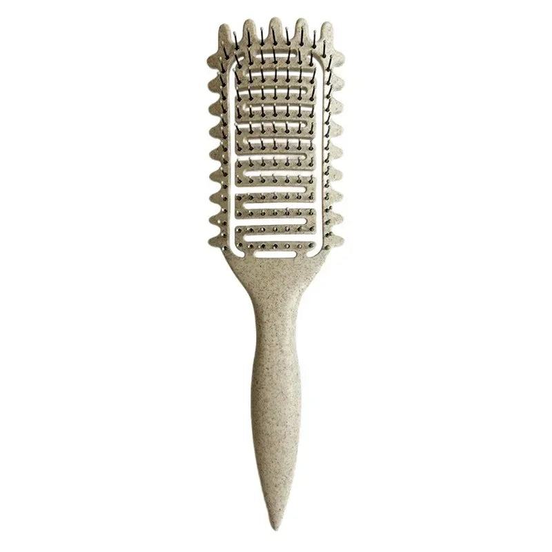 Curl Define Styling Brush Hollow Out Detangling Hair Brush Tangled Wet Curly Hair Comb