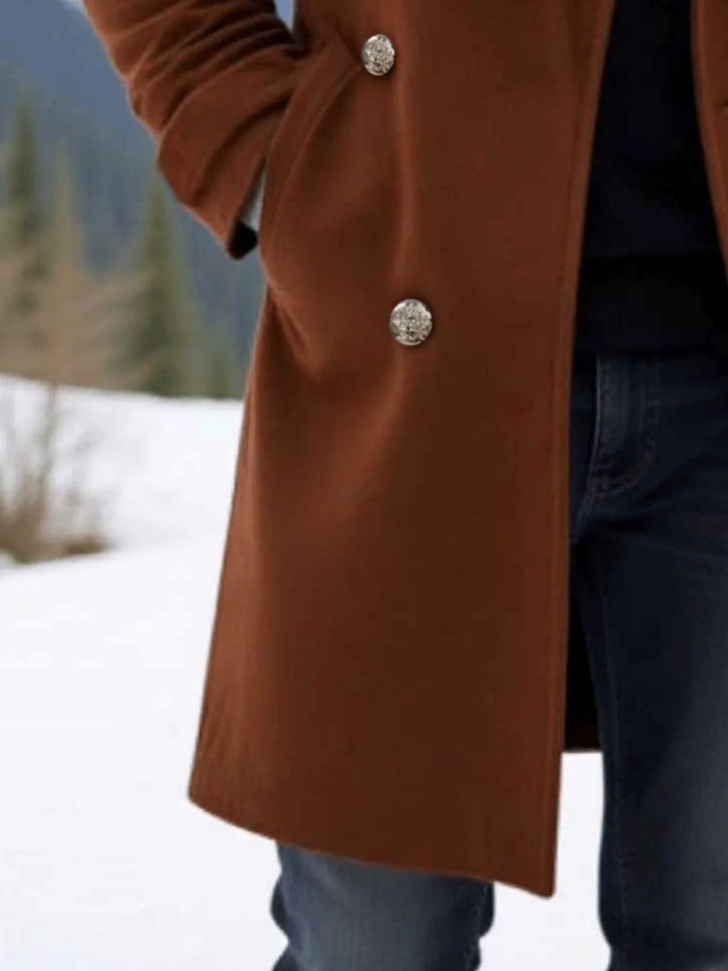 Men’s Winter Wool Coat – Double-Breasted Jacket with Thick Warm Lining (New Arrival)