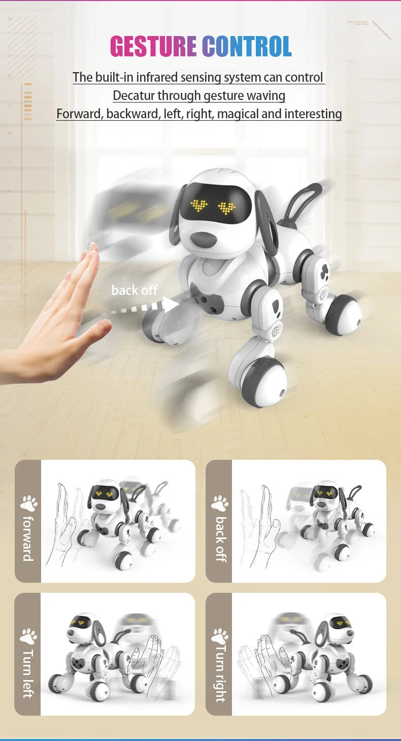 RC Robot Dog – Stunt Moves, Voice Command & Touch-Sense Music Toy for Kids (18011)