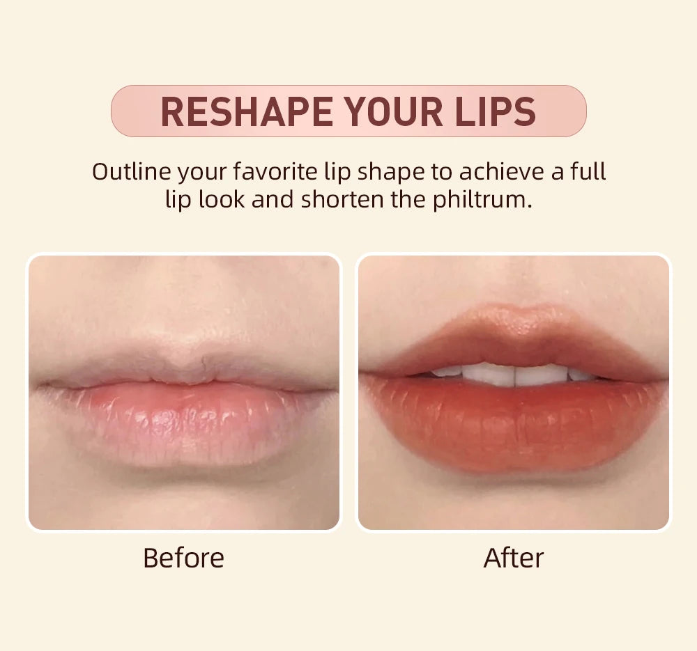 Lipstick Lipliner Pen Set Matte Velvet Lip Liner Pencil