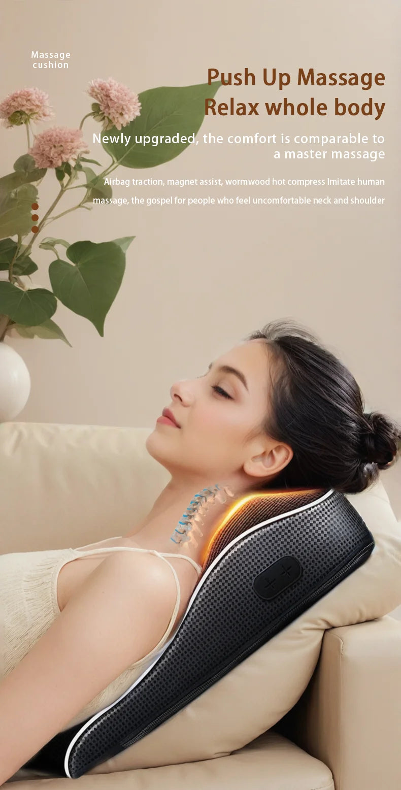 Back Massager, Back & Neck Massager with Heat, Vibration Shiatsu Massage