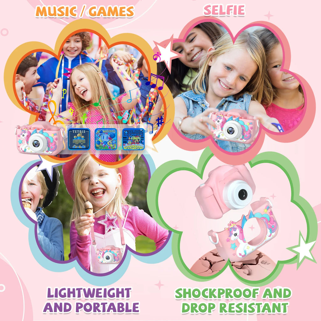 Children’s HD 1080P Digital Camera with Protective Silicone Cover