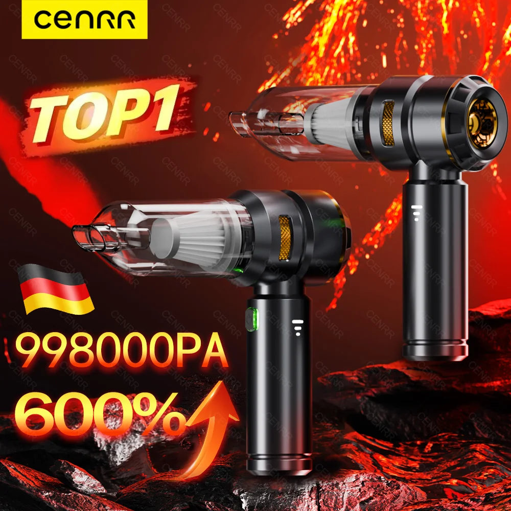 CENRR 998000PA Powerful Cordless Car Vacuum Cleaner – Portable Handheld Wireless Auto Cleaner for Car Interior and Accessories