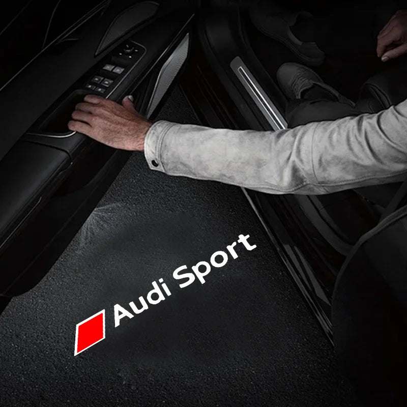 LED Car Door Logo Projector Welcome Light Laser for Audi A1, A3, A4, A5, A6, A7, A8, Q3, Q5, Q7, TT (B5, B6, B7, B8, C5, C6, C7, 8V) Premium Car Accessory