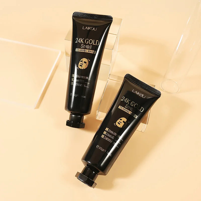 LAIKOU 24K Gold Sakura Peeling Face Mask Anti Wrinkle Whitening Blackhead Removal Facial Tear Off Mask