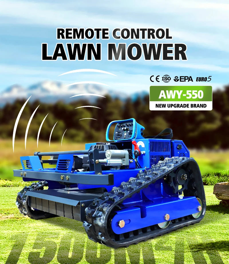 Crawler RC Lawn Mower – Personalized 550mm Cutting Width -Industrial-Grade Remote Grass Cutter, CE & EPA Certified