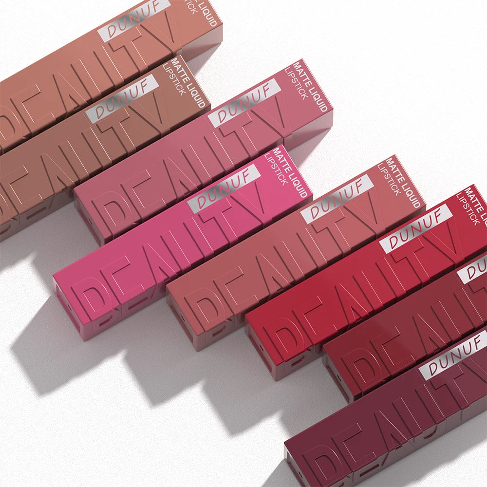Matte velvet smooth easy-to-apply tube lip gloss waterproof.