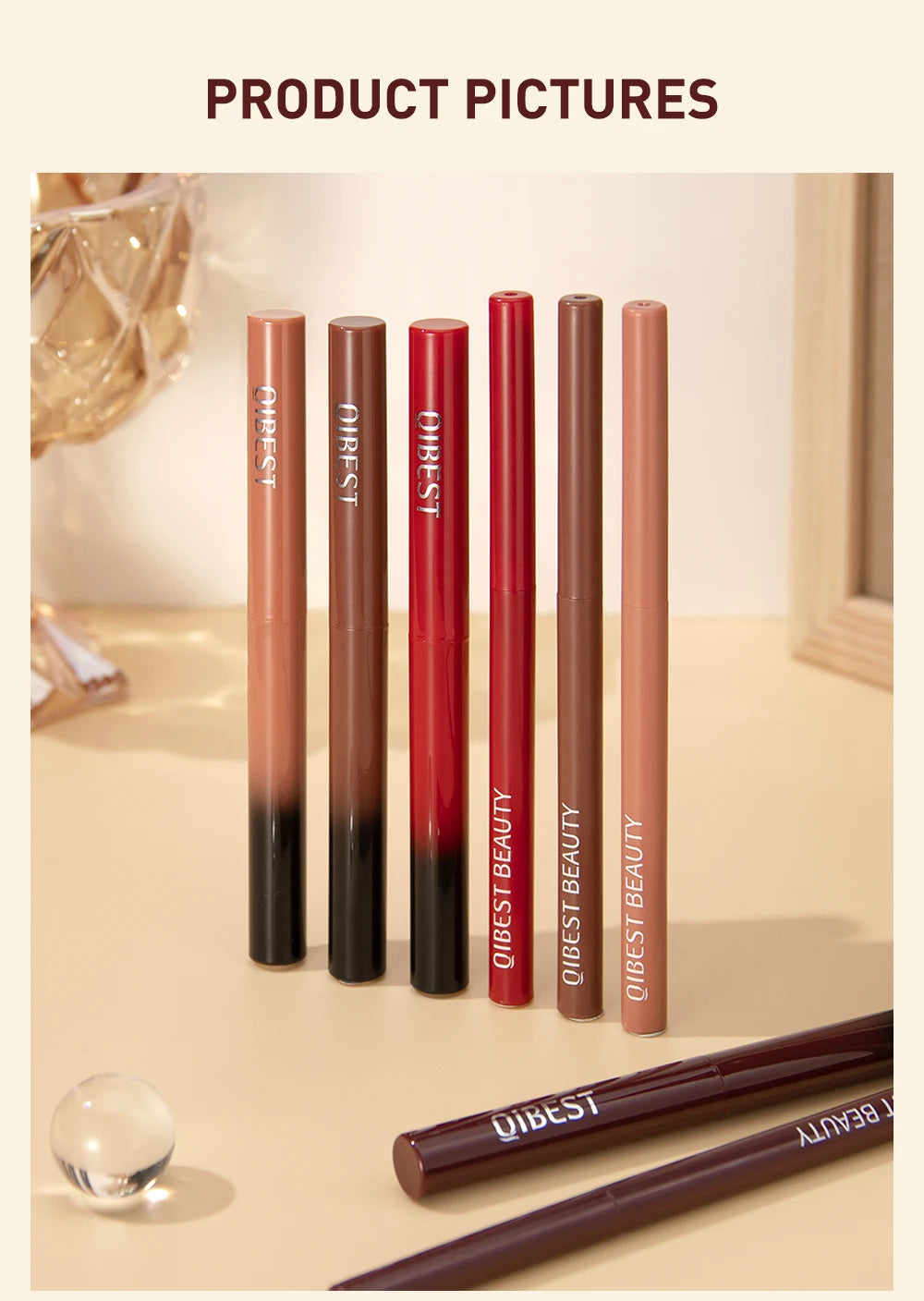 Lipstick Lipliner Pen Set Matte Velvet Lip Liner Pencil