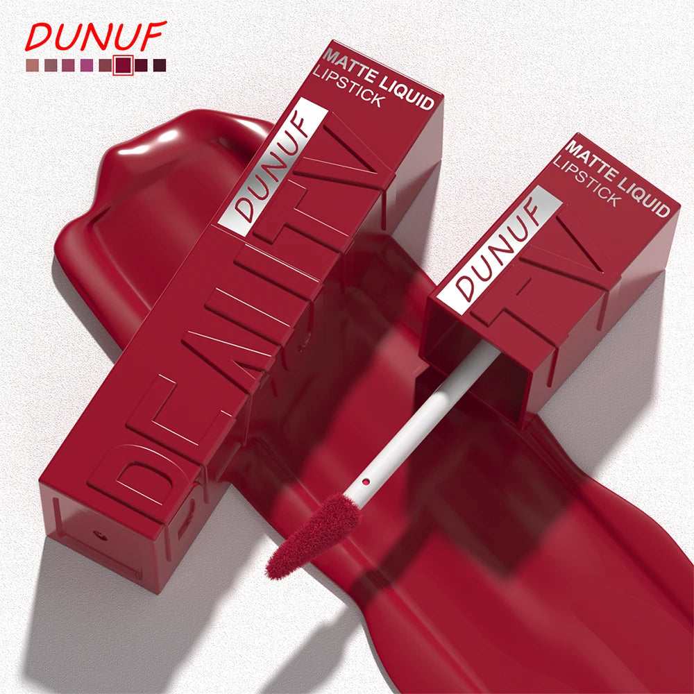 Matte velvet smooth easy-to-apply tube lip gloss waterproof.
