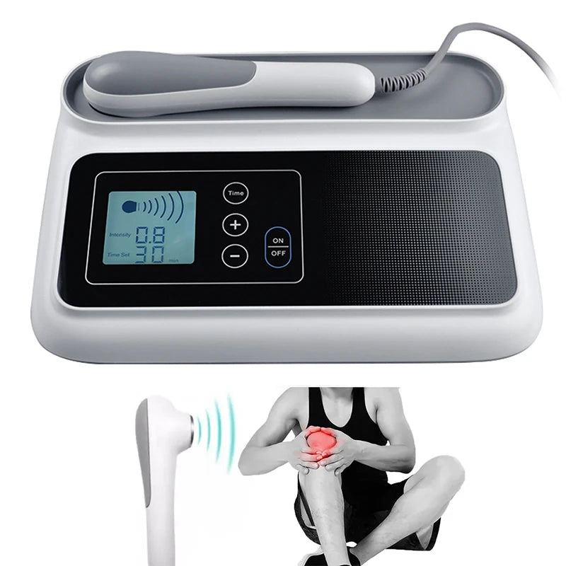 Drug-free ultrasound therapy machine designed to relieve muscle soreness and joint discomfort with digital LCD screen ⚡🧠