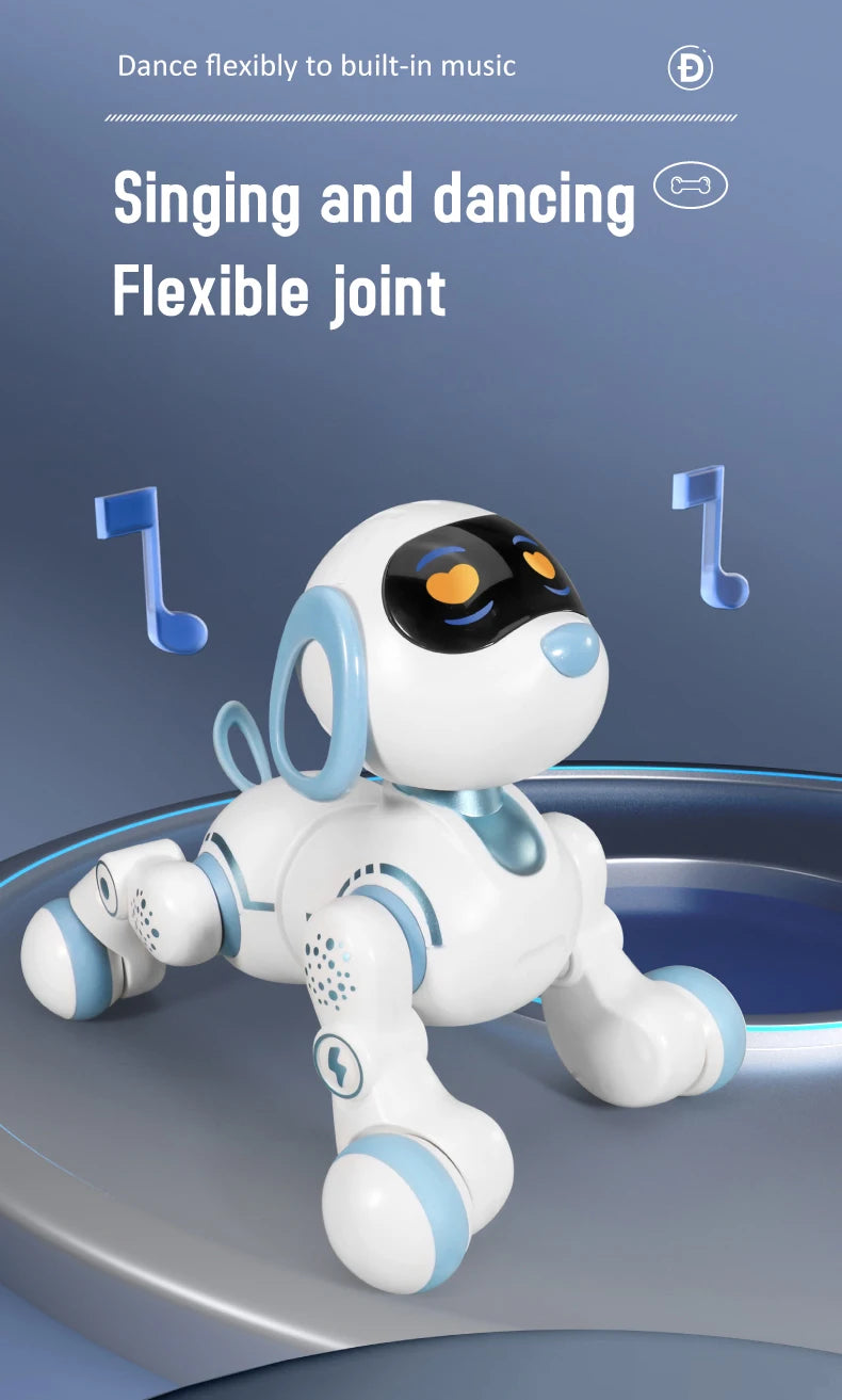 RC Robot Dog – Stunt Moves, Voice Command & Touch-Sense Music Toy for Kids (18011)