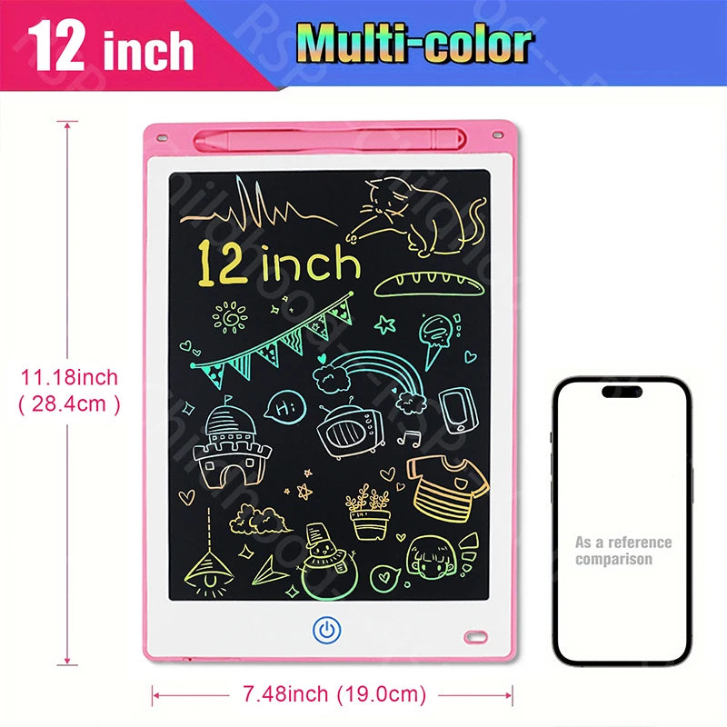 12-Inch Premium LCD Writing Tablet – Electronic Handwriting Board and Digital Drawing Pad for Kids’ Creative Learning and Fun