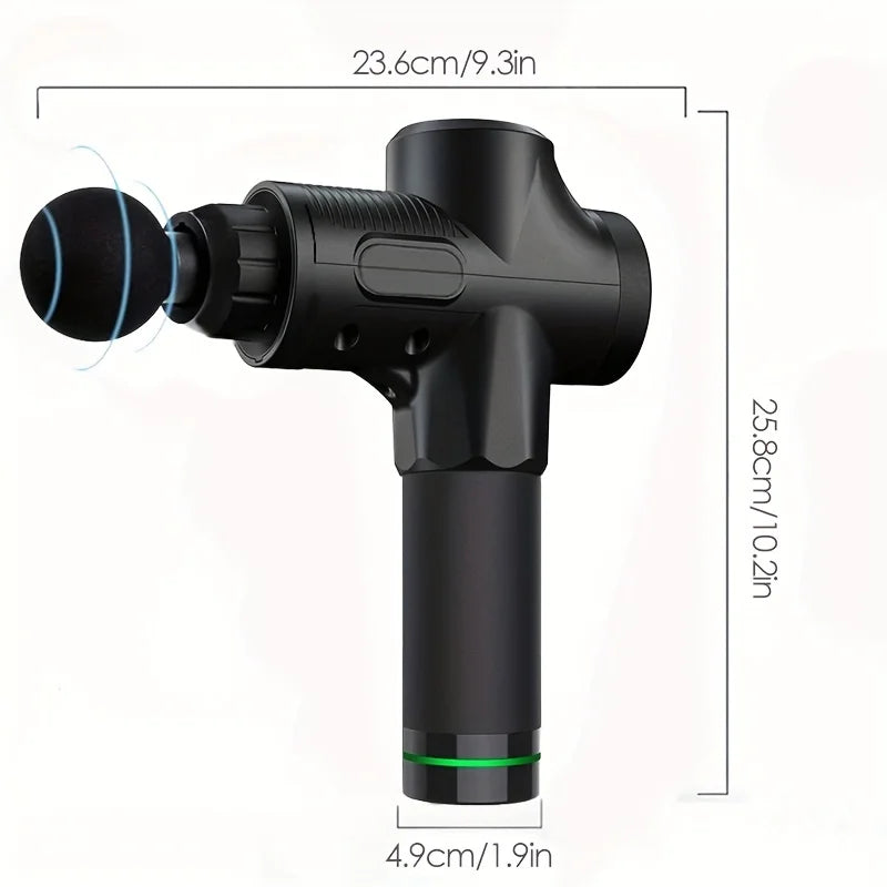 10/30-Speed Precision Massage Gun for Deep Muscle Relief, Advanced Fascia Therapy, Ultra-Quiet Electric Body and Neck Massager for Men and Women