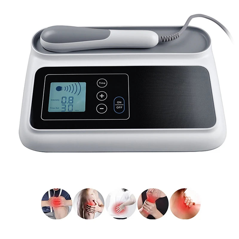 Drug-free ultrasound therapy machine designed to relieve muscle soreness and joint discomfort with digital LCD screen ⚡🧠