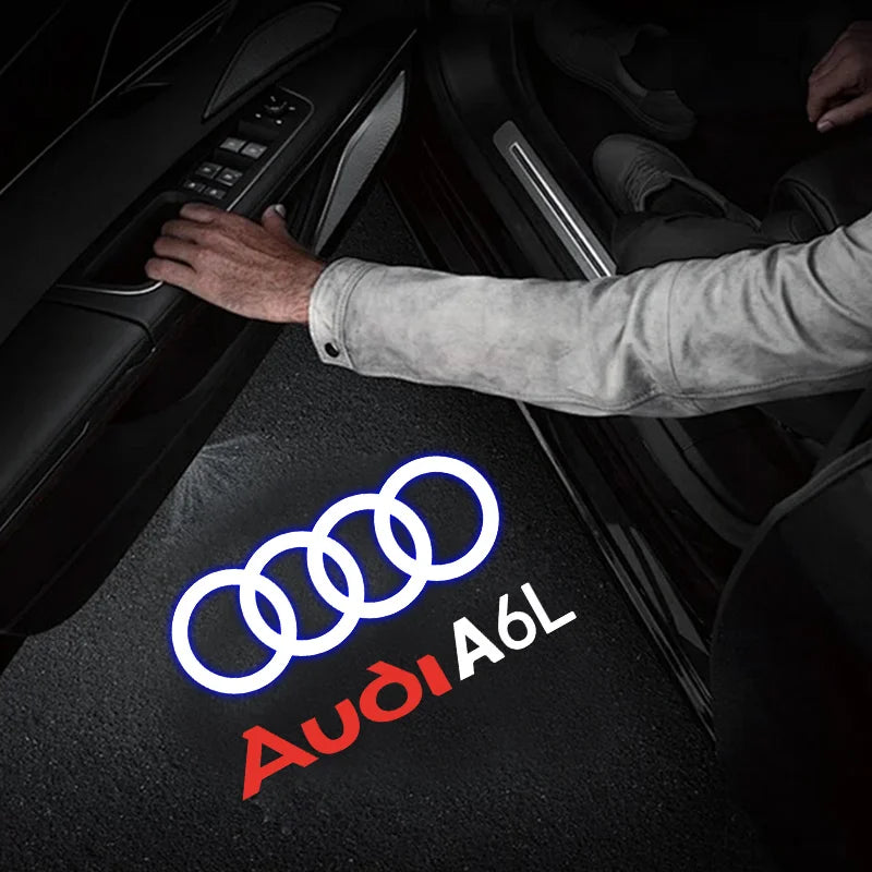 LED Car Door Logo Projector Welcome Light Laser for Audi A1, A3, A4, A5, A6, A7, A8, Q3, Q5, Q7, TT (B5, B6, B7, B8, C5, C6, C7, 8V) Premium Car Accessory