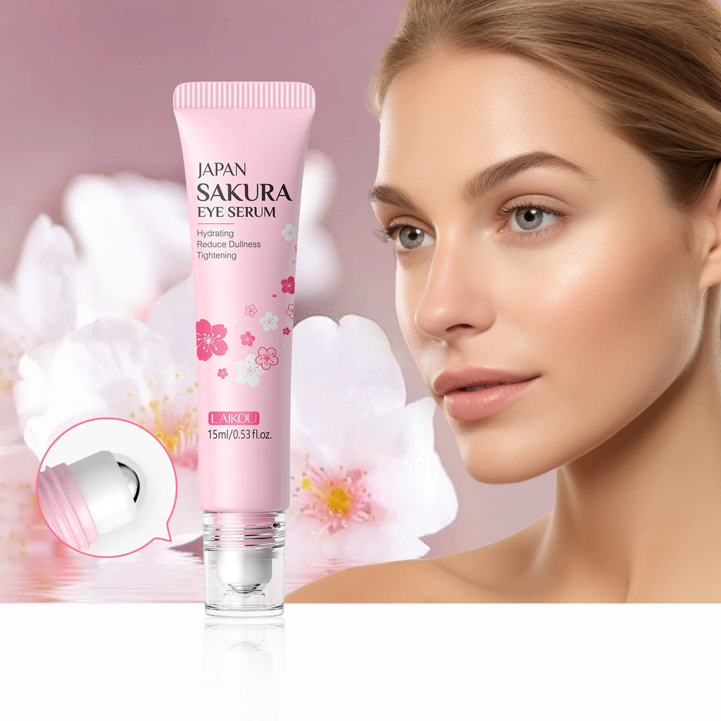 Sakura Eye Serum Roller Massage Hyaluronic Acid Skin Care