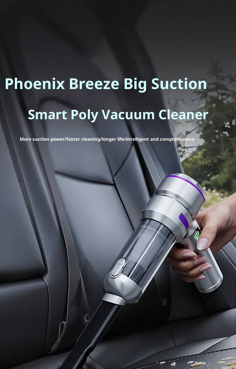 Portable 98,000PA Car Vacuum Cleaner with LED Light – Powerful Cordless Handheld Mini Vacuum & Blower for Car and Home