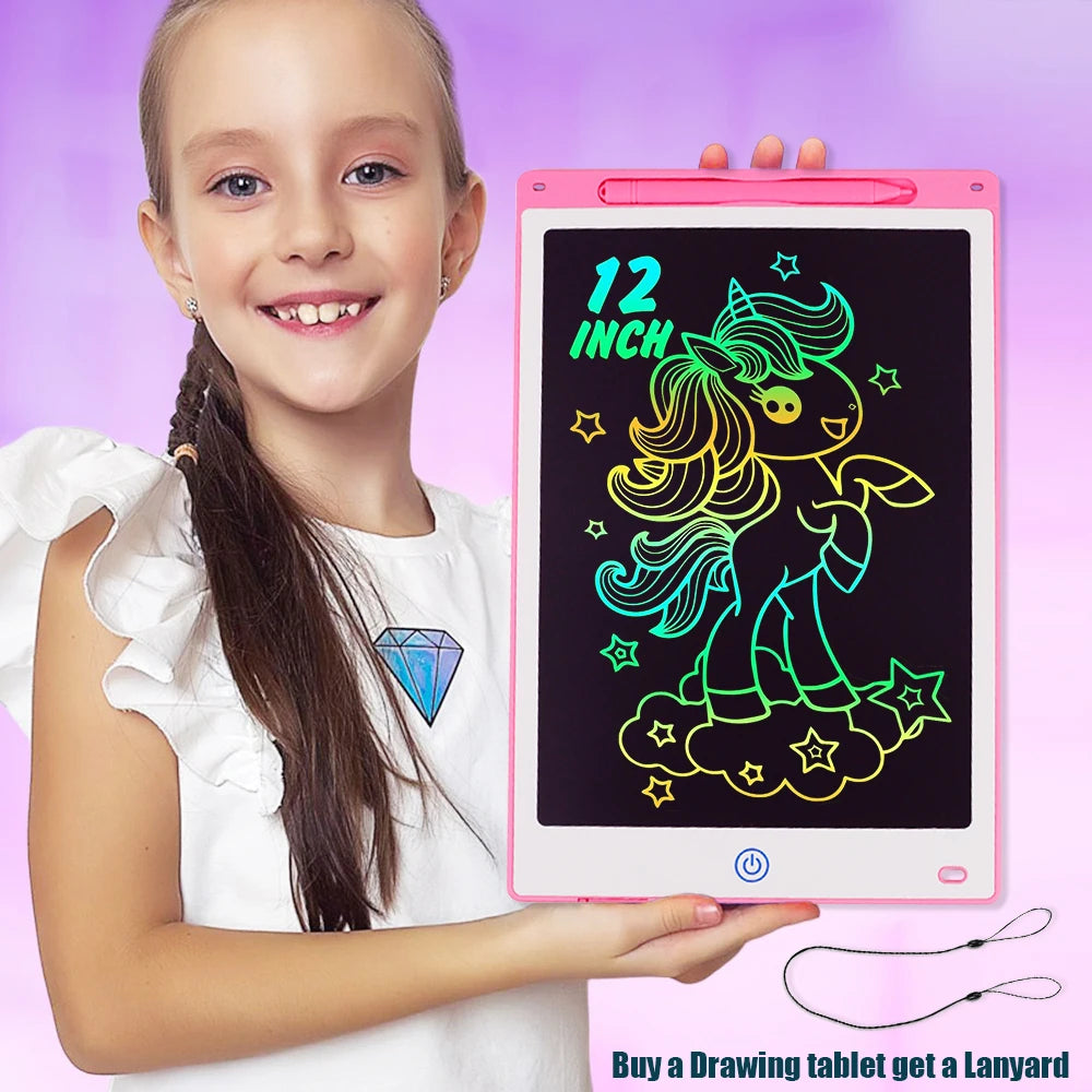 LCD Drawing Tablet 8.5/10/12/16 Inch – Cartoon Digital Writing Board, Creative Toy Gift for Kids Ages 3–8