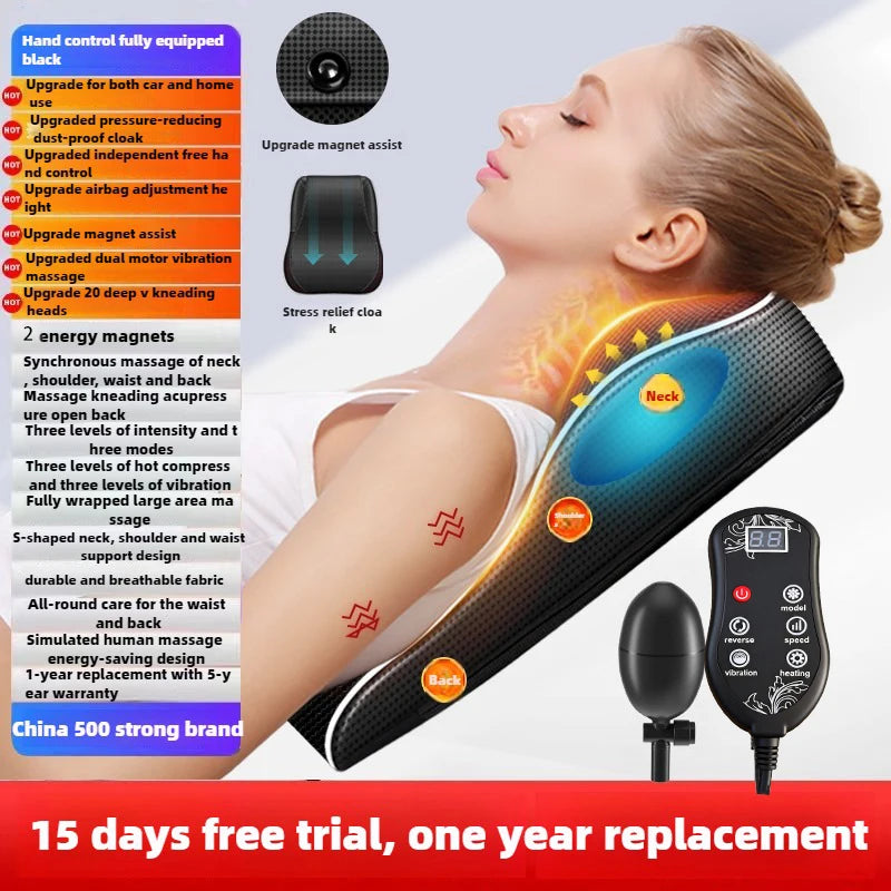 Back Massager, Back & Neck Massager with Heat, Vibration Shiatsu Massage