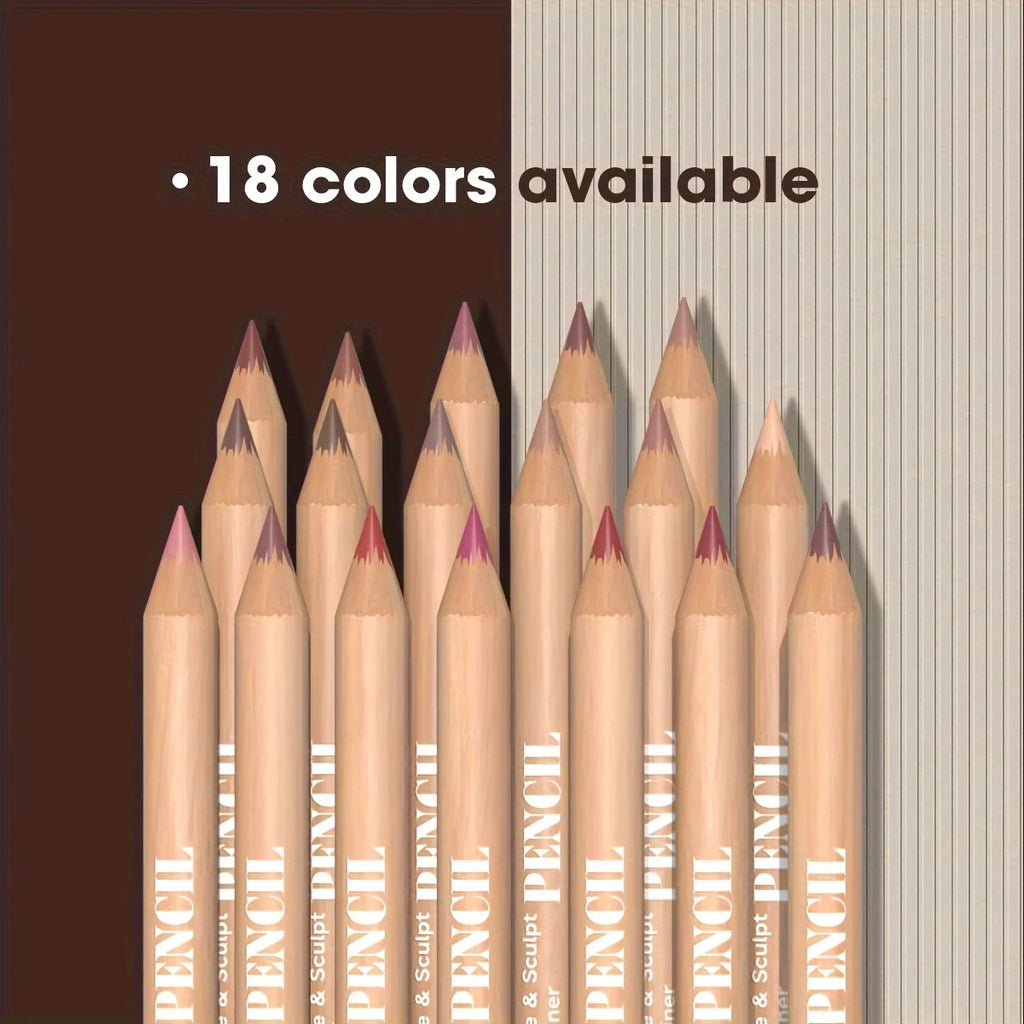 6pcs Velvet Matte Lip Liner Pencils Set Long-Lasting Non-Drying.
