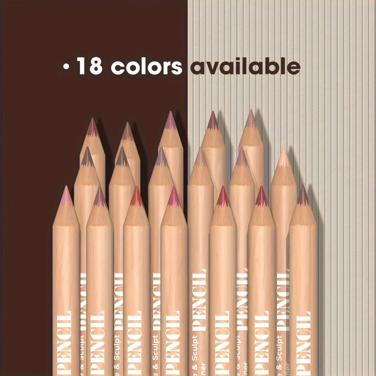 6pcs Velvet Matte Lip Liner Pencils Set Long-Lasting Non-Drying.