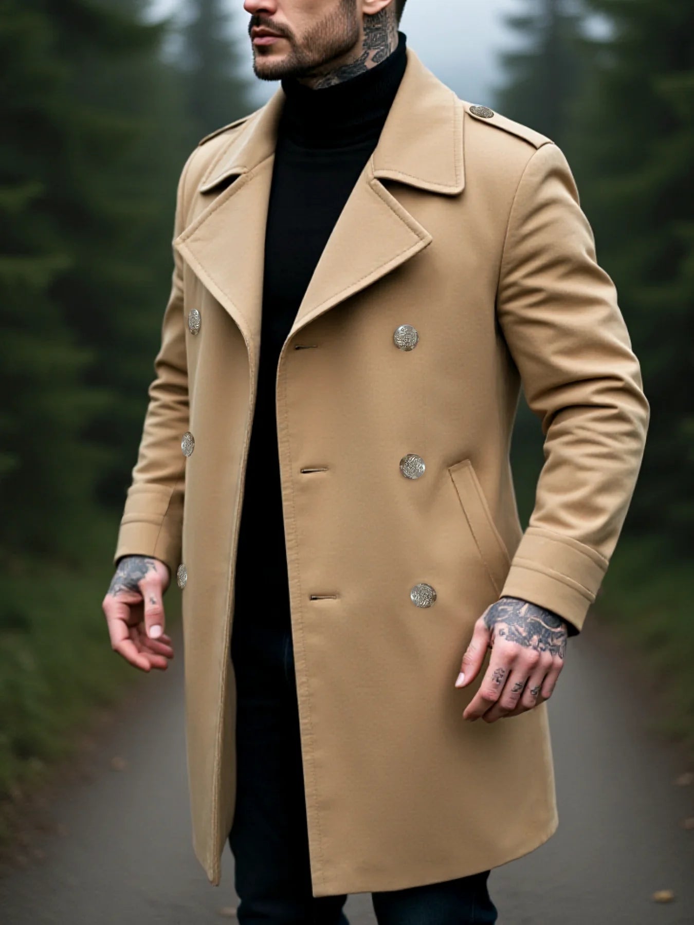 Men’s Winter Wool Coat – Double-Breasted Jacket with Thick Warm Lining (New Arrival)
