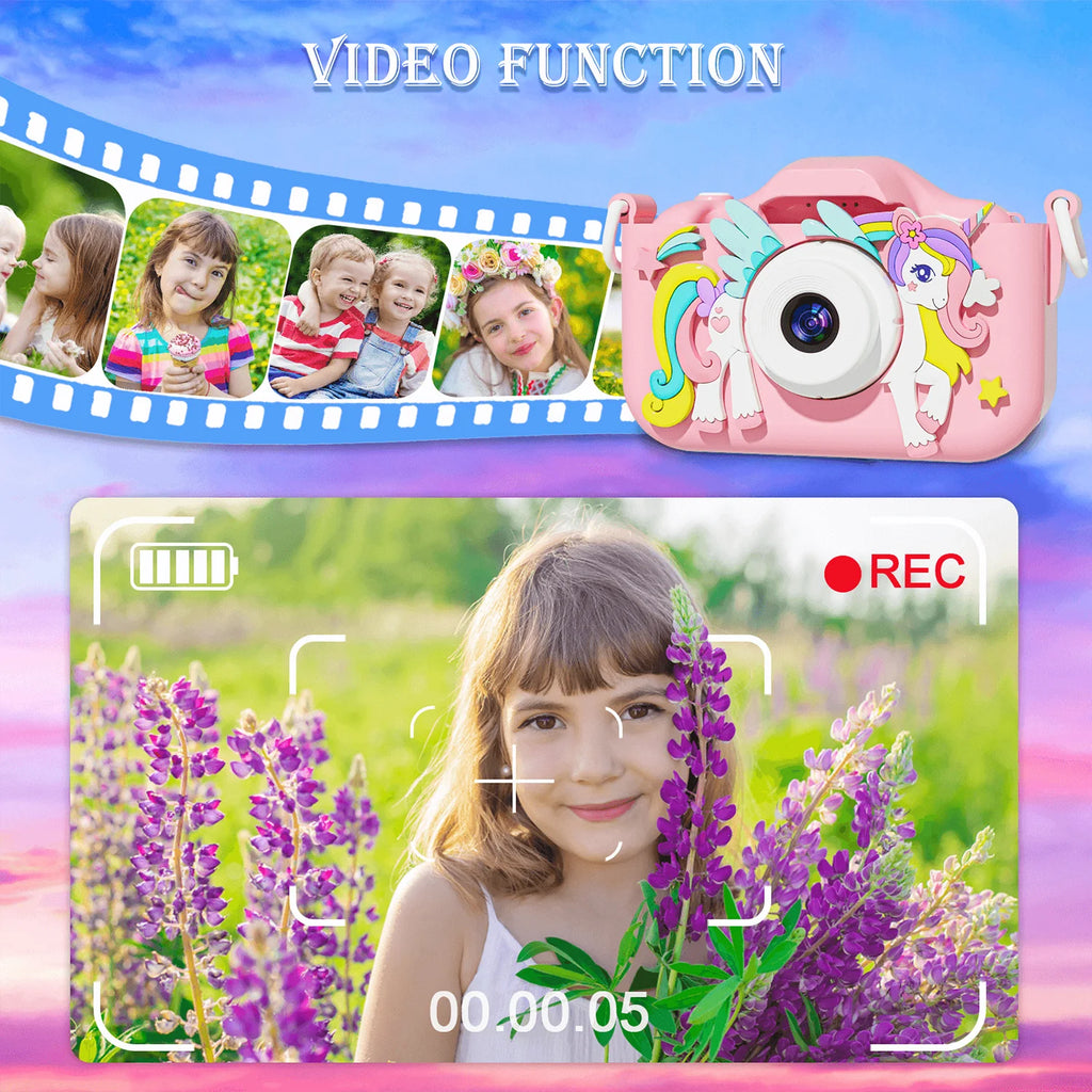 Children’s HD 1080P Digital Camera with Protective Silicone Cover